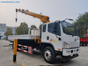 FAW 4x2 Cargo Truck Mounted Straight Arm Crane