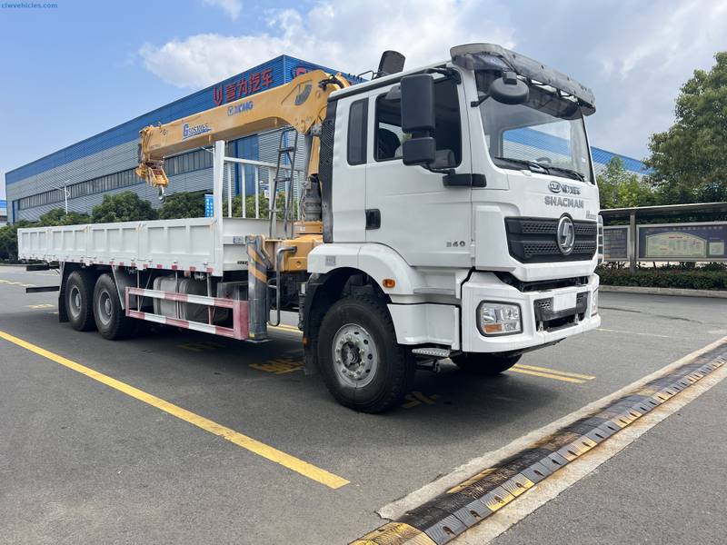 Shacman H3000 6x4 Cargo Truck Mounted Telescopic Boom Crane