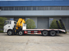 Shacman H3000 flatbed truck with 33 ton knuckle boom crane for construction