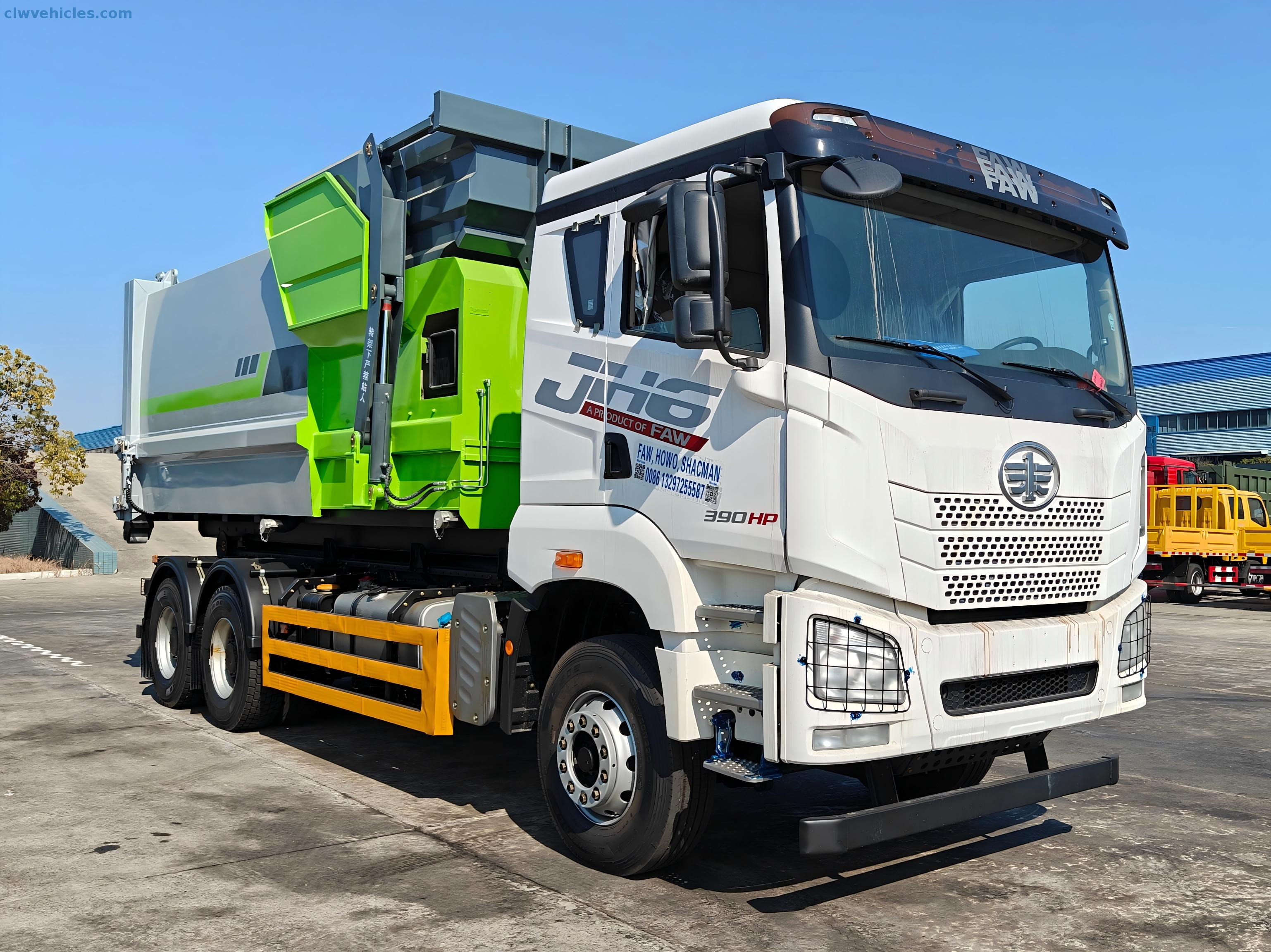 FAW JH6 6x4 Hook Arm Garbage Truck