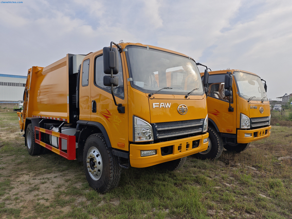 Faw 4x2 8cbm Garbage Compactor Truck