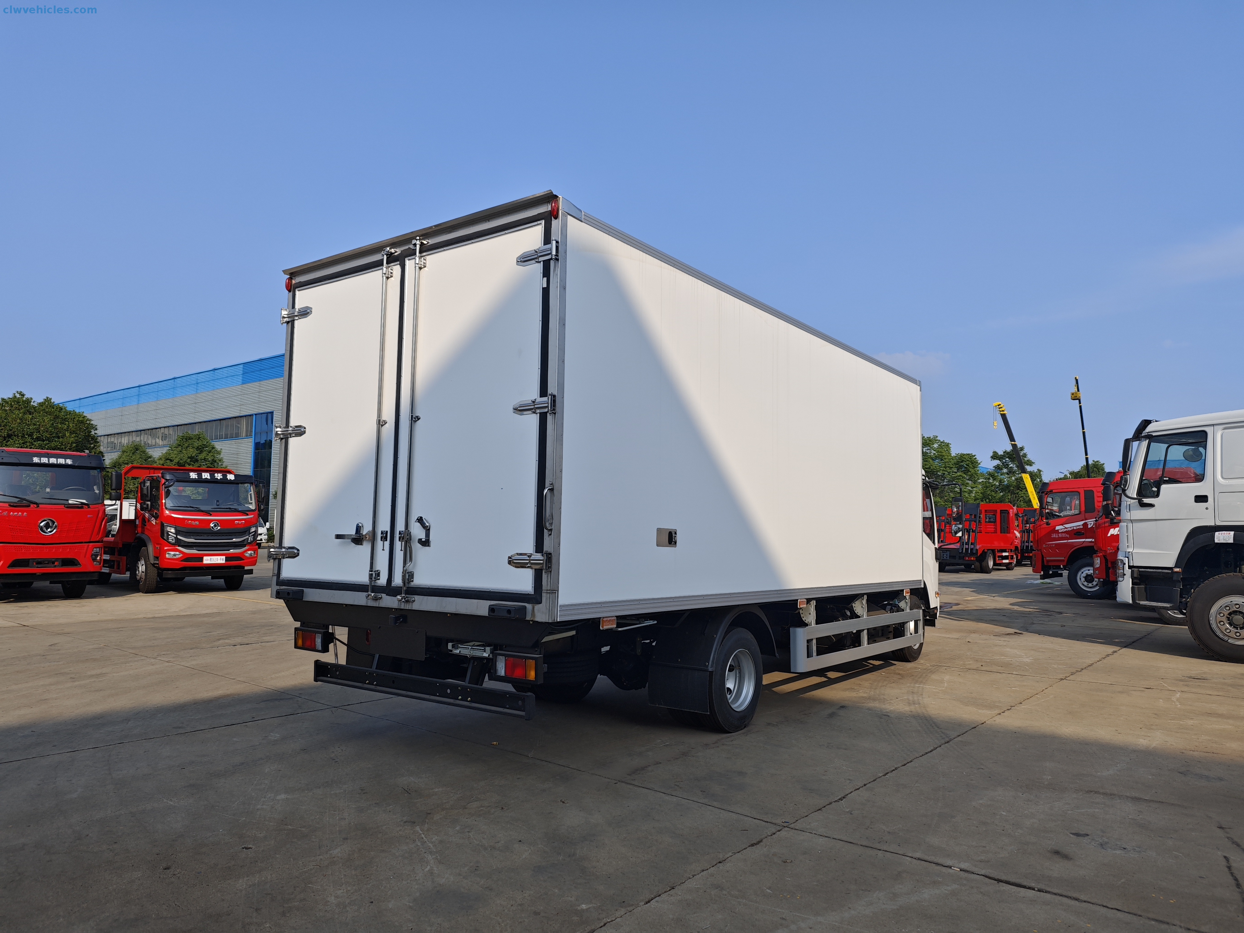 Inside view of insulated cargo box with polyurethane lining