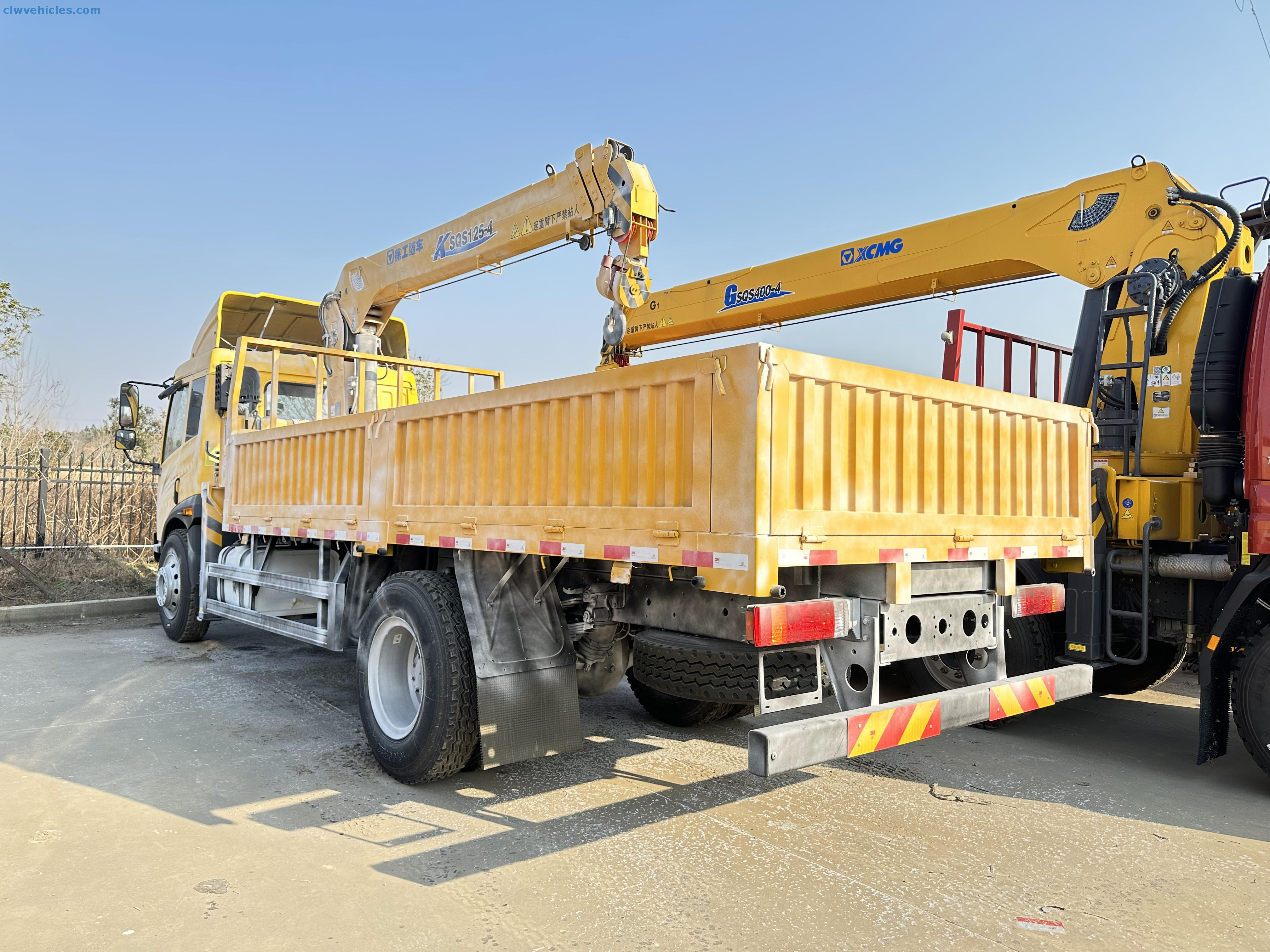 FAW 4x2 Cargo Truck Mounted Telescopic Boom Crane