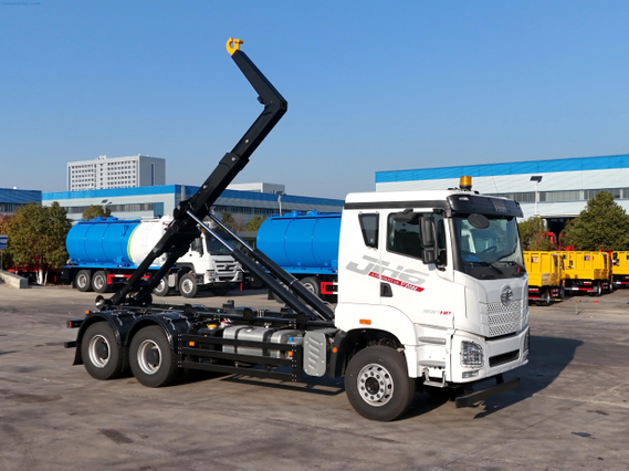 FAW JH6 6x4 Hook Arm Garbage Truck