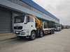 Shacman H3000 8x4 flatbed truck mounted knuckle boom crane 33 tons